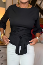 Inés | Top elegante con lazo en la cintura