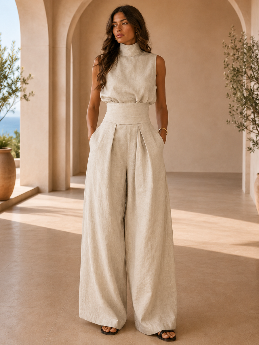 Claudia | Conjunto de Lino Sofisticado