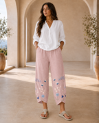 Aria | Pantalón Casual Bordado