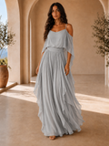 Noa | Conjunto fluido gris de tirantes
