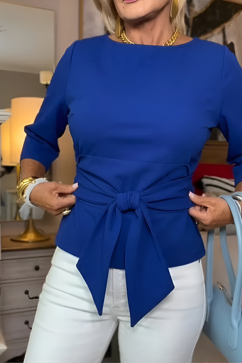 Inés | Top elegante con lazo en la cintura