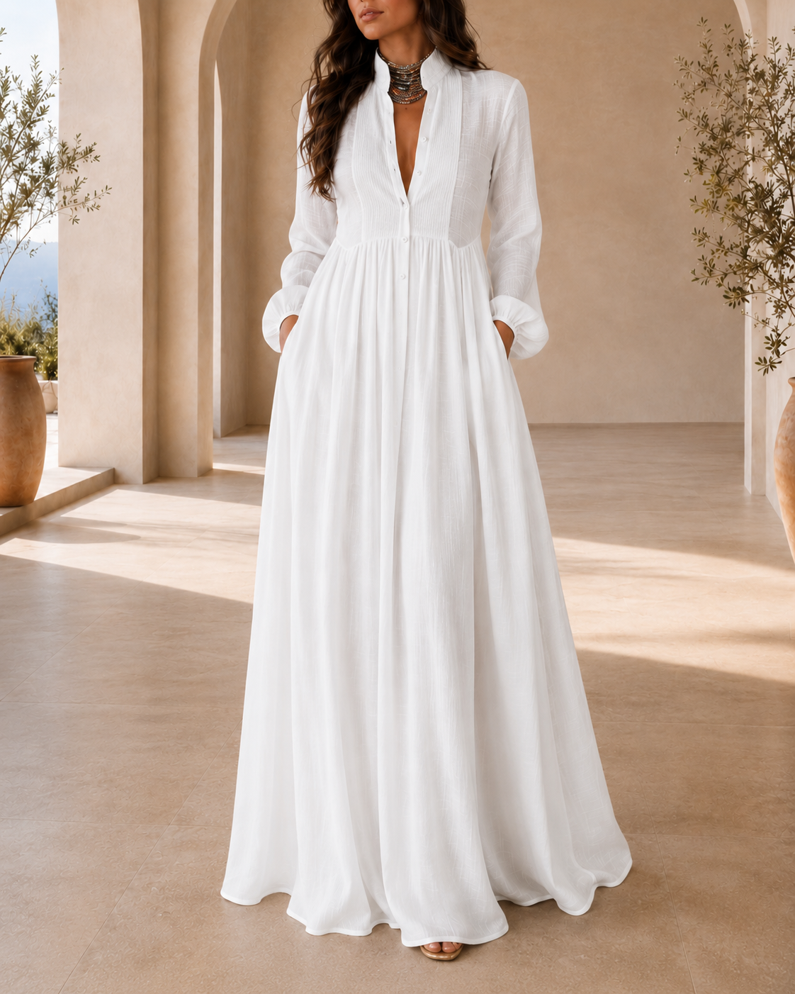 Rebeca | Vestido largo minimalista