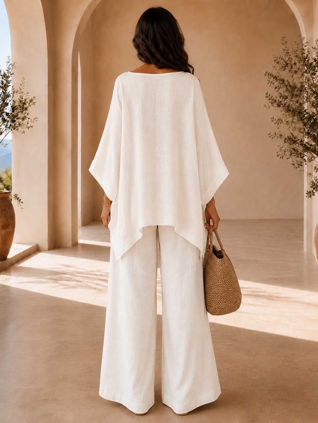 Mencía | Conjunto de lino elegante y fluido