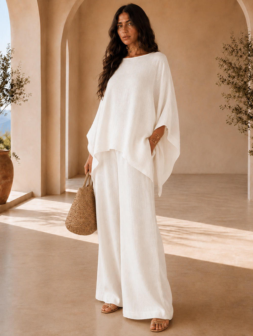 Mencía | Conjunto de lino elegante y fluido