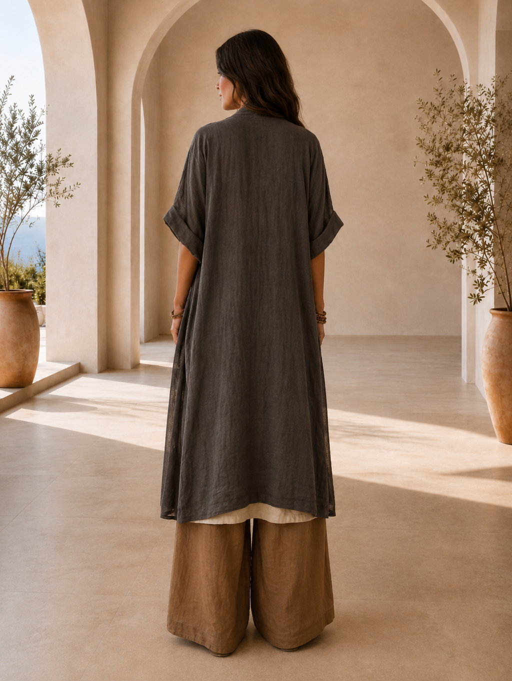 Sara | Conjunto bohemio de tres piezas con estampado tribal