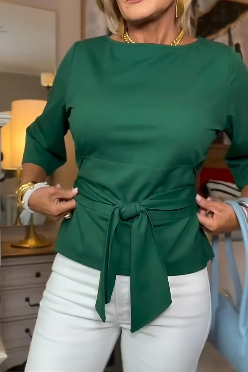 Inés | Top elegante con lazo en la cintura