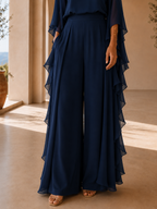 Lara | Conjunto elegante de chiffon con volantes