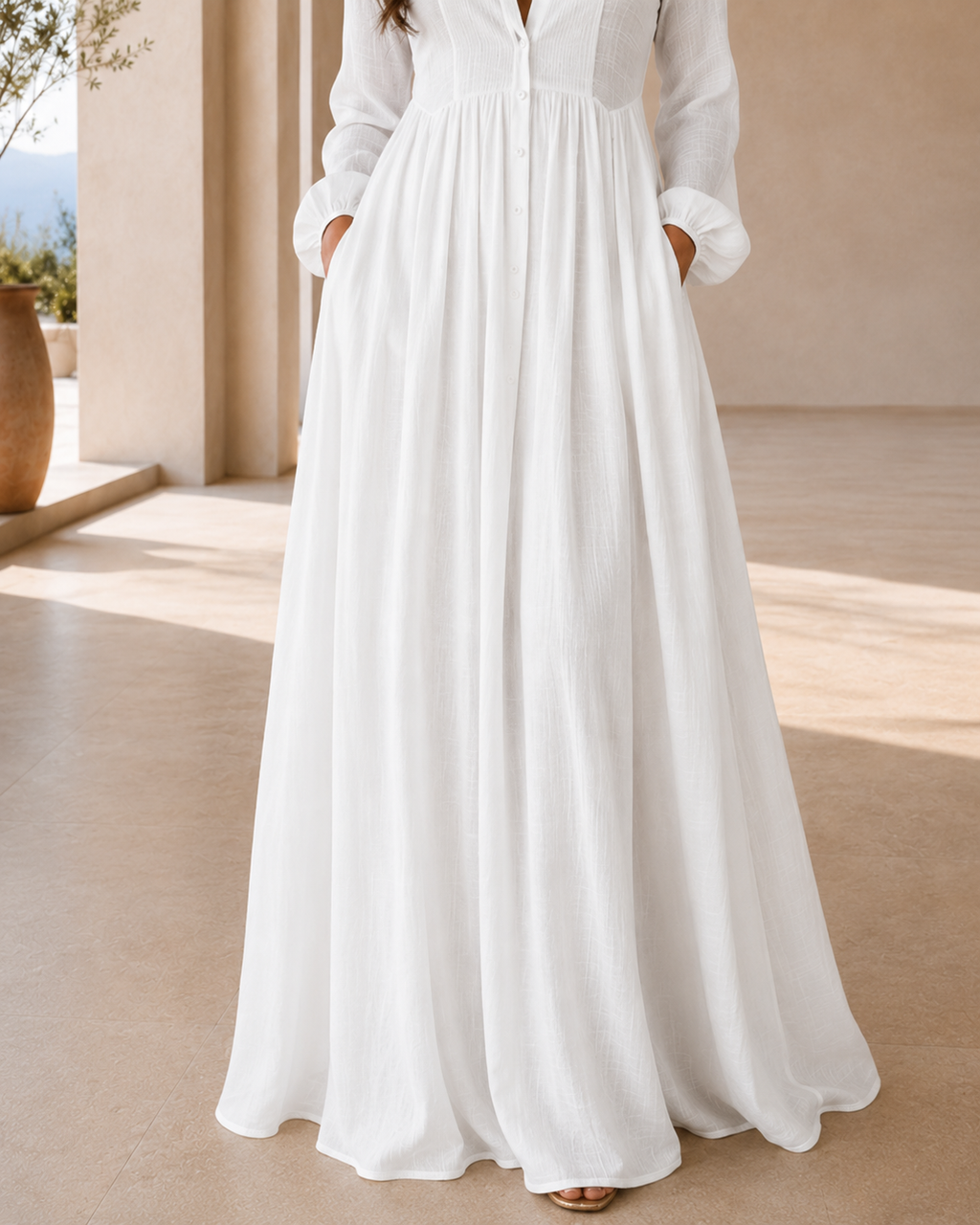 Rebeca | Vestido largo minimalista