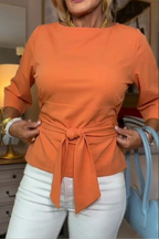 Inés | Top elegante con lazo en la cintura