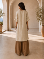 Sara | Conjunto bohemio de tres piezas con estampado tribal