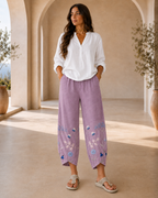 Aria | Pantalón Casual Bordado