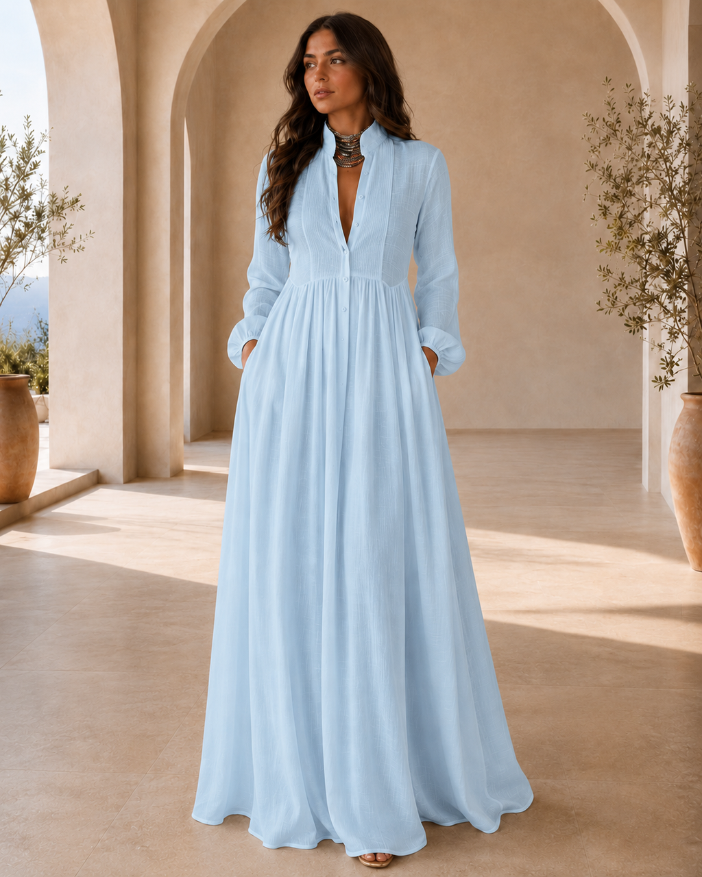 Rebeca | Vestido largo minimalista