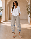 Aria | Pantalón Casual Bordado