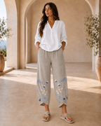 Aria | Pantalón Casual Bordado