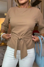 Inés | Top elegante con lazo en la cintura