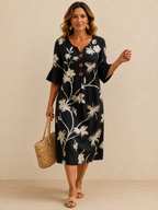 Fiorenza | Vestido midi con bordado floral