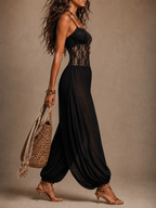 Laia | Mono halter con encaje fluido