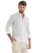 León | Camisa de Lino Blanca