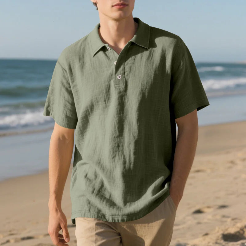 Bruno camisa polo transpirable cuello abotonado