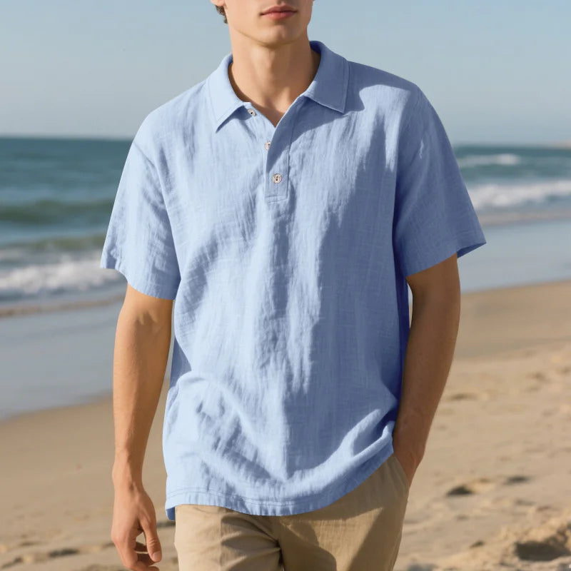 Bruno camisa polo transpirable estilo verano