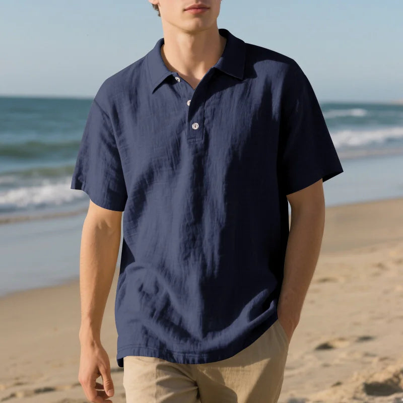 Bruno camisa polo transpirable vista lateral