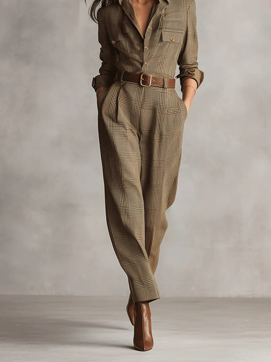 Anna | Mono elegante de cuadros monocromáticos