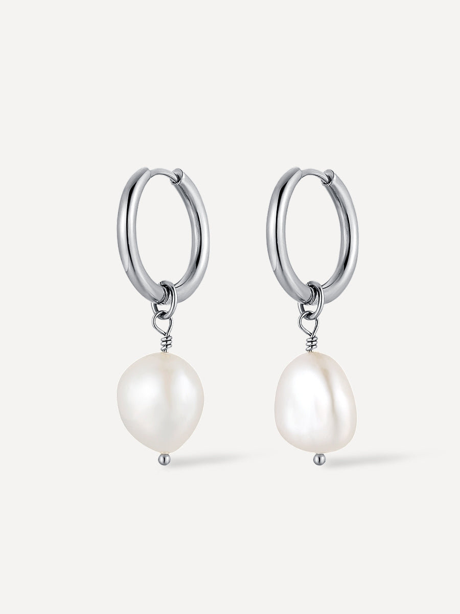 Pendientes Contemporary Pearl