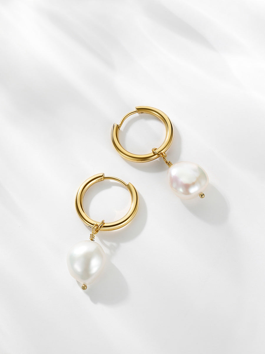 Pendientes Contemporary Pearl