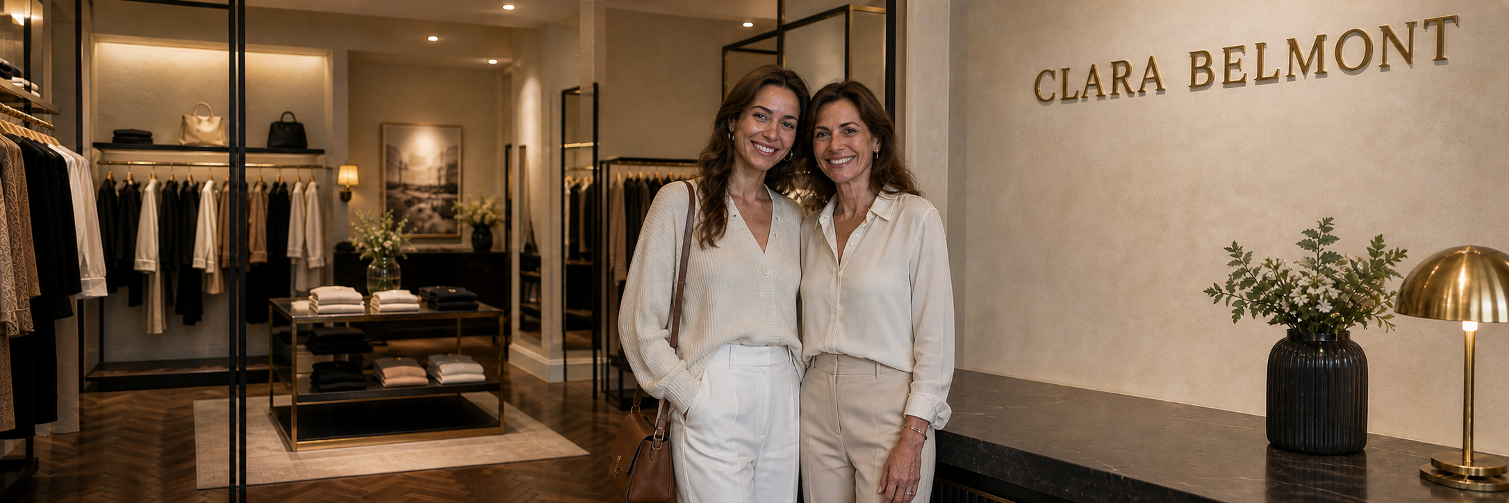 Clara y Elena en la tienda Clara Belmont