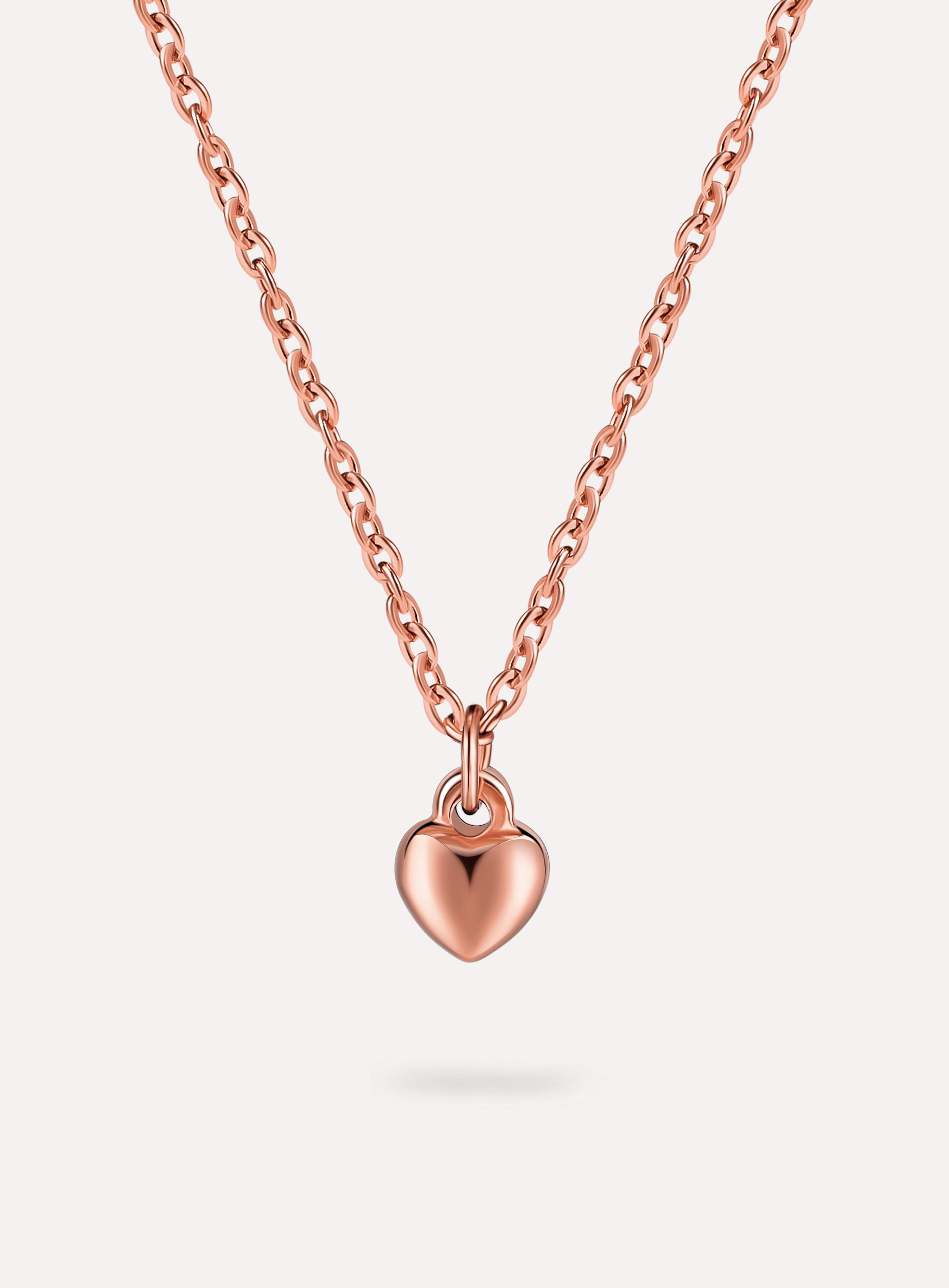 Collar con colgante de corazón de alivio